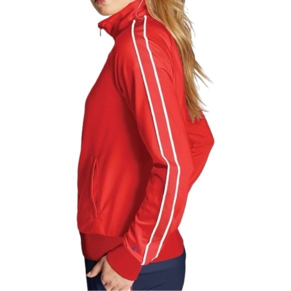Champion Track Jacket Womens Red Zip Up Athletic Full Zip 1X - Picture 5 of 5